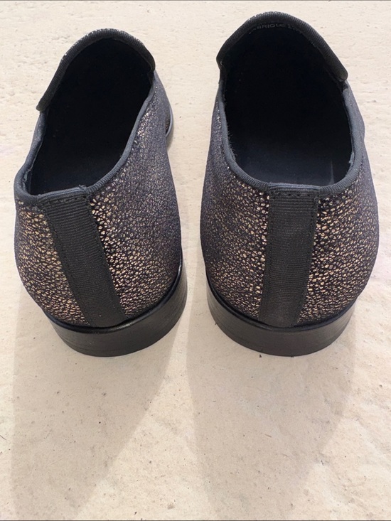Saks Fifth Avenue COLLECTION Glitter Canvas Loafers Moonless Night NEW main image 6